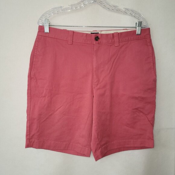 J Crew Shorts Mens 33 Red 9" Flat Front Golf Preppy Beach‎ Classic Style H5020 - Picture 1 of 12